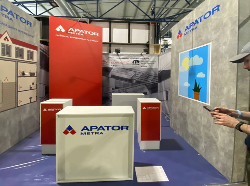 Stand made of MDF and banners